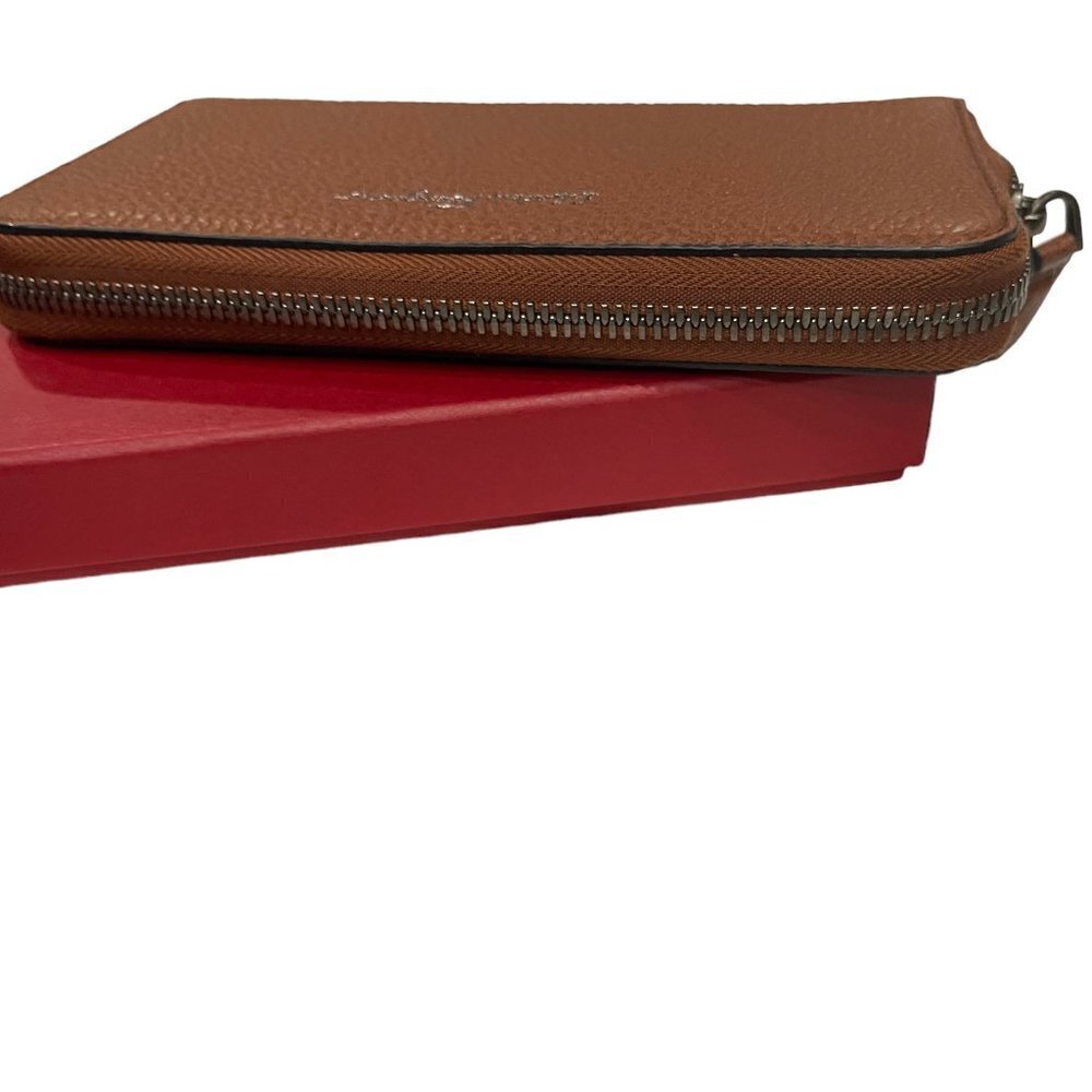 Ferragamo 66-0907/02 Men's Brown/Blue Leather Continental‎ Travel Wallet - Picture 11 of 12